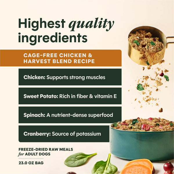 Instinct FreshDried Meal Blends Chicken & Harvest Blend Freeze-Dried Dog Food