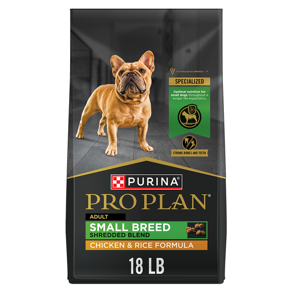 Pro Plan Adult Small Breed Shredded Blend Chicken & Rice Dry Dog Food