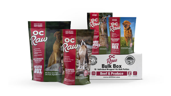 OC Raw Beef & Produce Frozen Raw Dog Food Patties, additional view 3