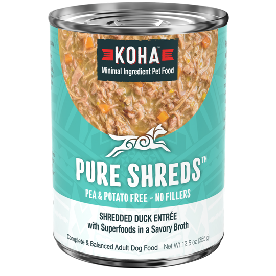 KOHA Pure Shreds Shredded Duck Entrée Wet Dog Food