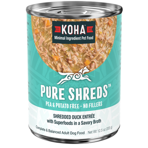 KOHA Pure Shreds Shredded Duck Entrée Wet Dog Food