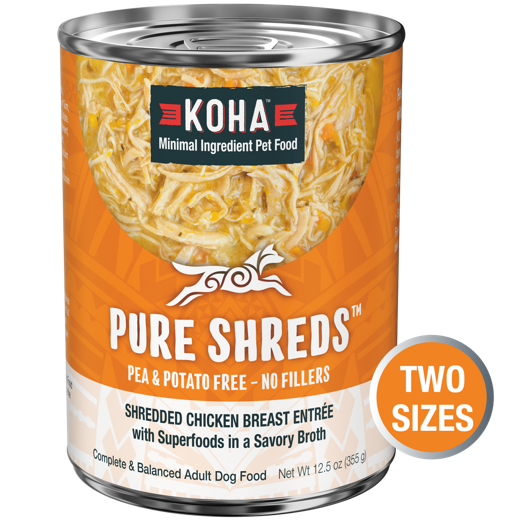 KOHA Pure Shreds Shredded Chicken Entrée Wet Dog Food