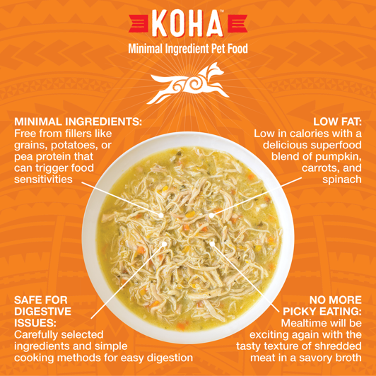 KOHA Pure Shreds Shredded Chicken Entrée Wet Dog Food