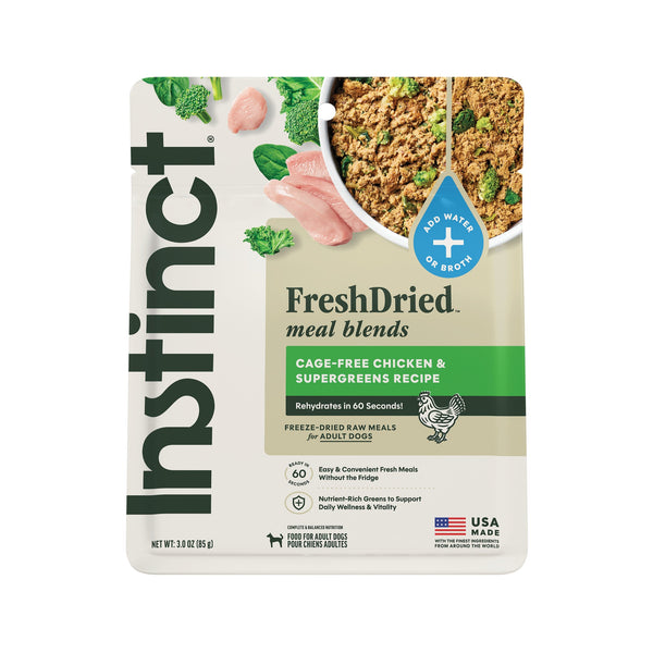 Instinct FreshDried Meal Blends Chicken & SuperGreens Blend Freeze-Dried Dog Food