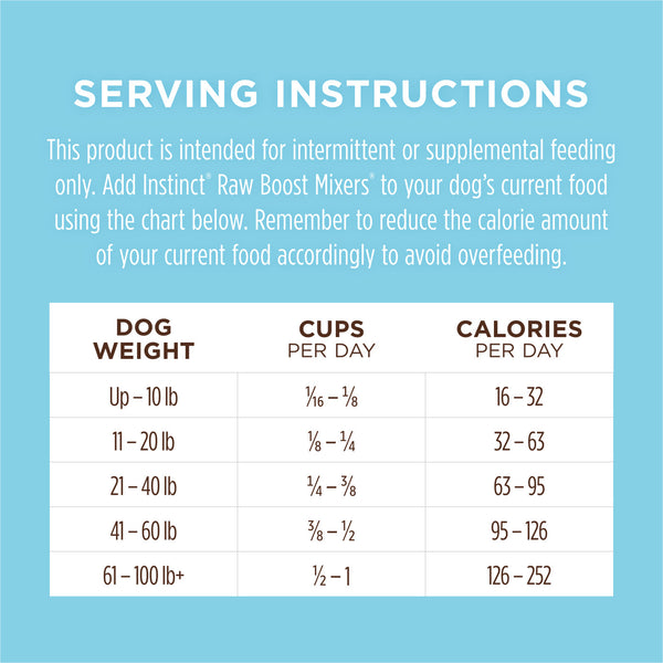 Instinct Raw Boost Mixers Calming Support Freeze Dried Dog Food