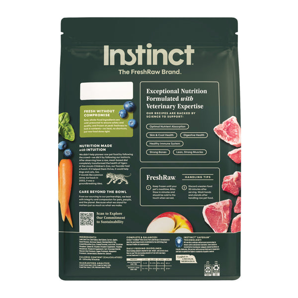 Instinct FreshRaw Bites Grass-Fed Lamb Recipe Frozen Dog Food