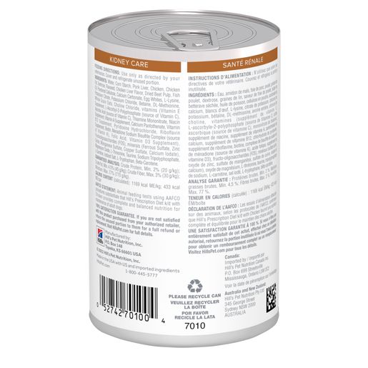 Hill's Prescription Diet k/d Kidney Care with Chicken Wet Dog Food