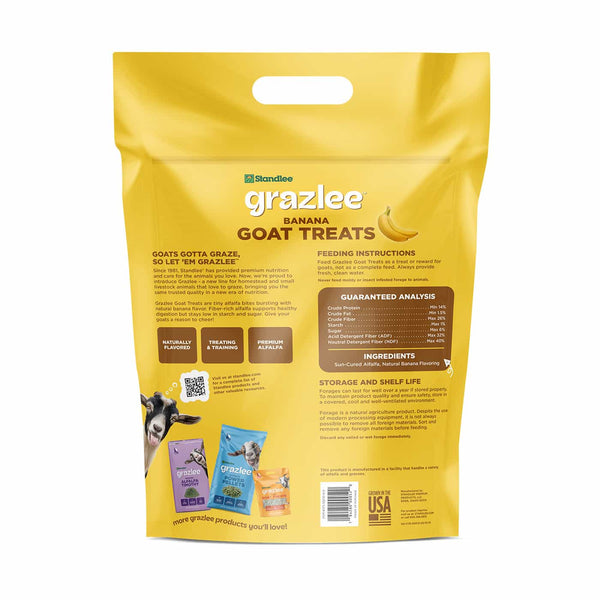 Standlee Grazlee Banana Goat Treats, banana flavored alfalfa goat treats, view 2