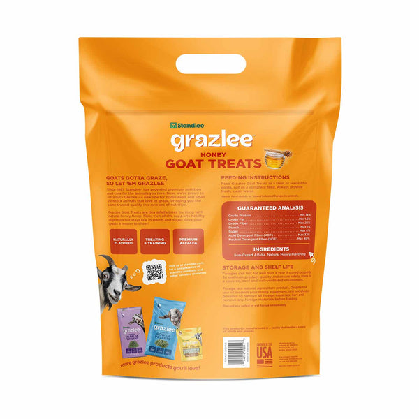 Standlee Grazlee Honey Goat Treats, honey flavored alfalfa goat treats, view 2