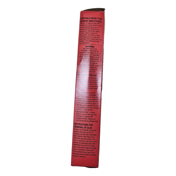 Starbar Fly Stik Junior box back with directions and warnings