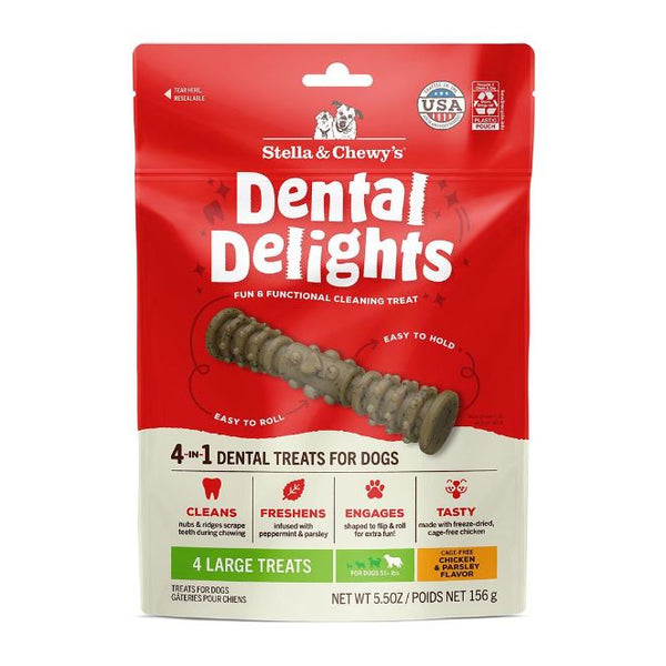 Stella & Chewy's Dental Delights Large Dental Chews for Dogs