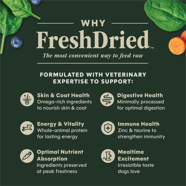 Instinct FreshDried Meal Blends Chicken & SuperGreens Blend Freeze-Dried Dog Food