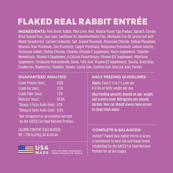 Instinct Flaked Rabbit Entrée Wet Cat Food