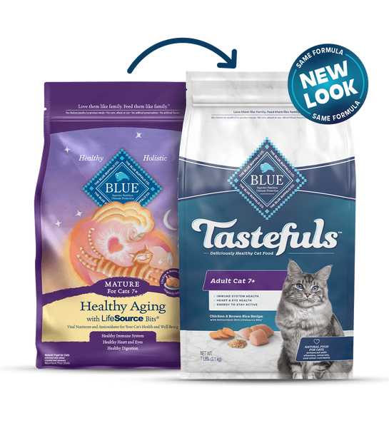 Blue Buffalo Tastefuls Adult 7+ Chicken & Brown Rice Mature Dry Cat Food