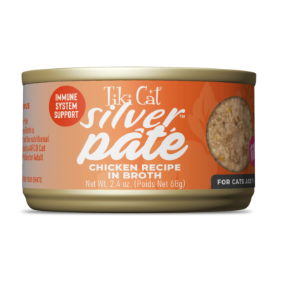 Tiki Cat Silver Senior Pate Wet Cat Food 2.4 oz, Case of 12