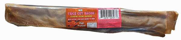 Scoochie 12 inch Thick Cut Bacon collagen and beef dog chew