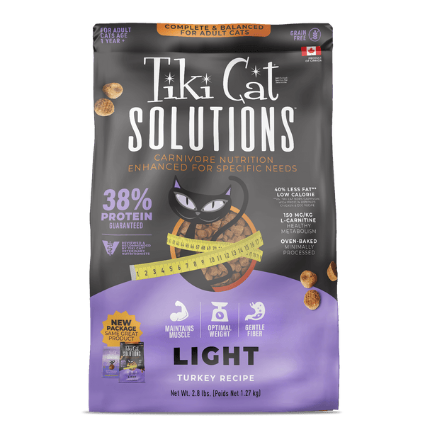 Tiki Cat Solutions Light Baked Kibble Turkey Recipe Dry Cat Food