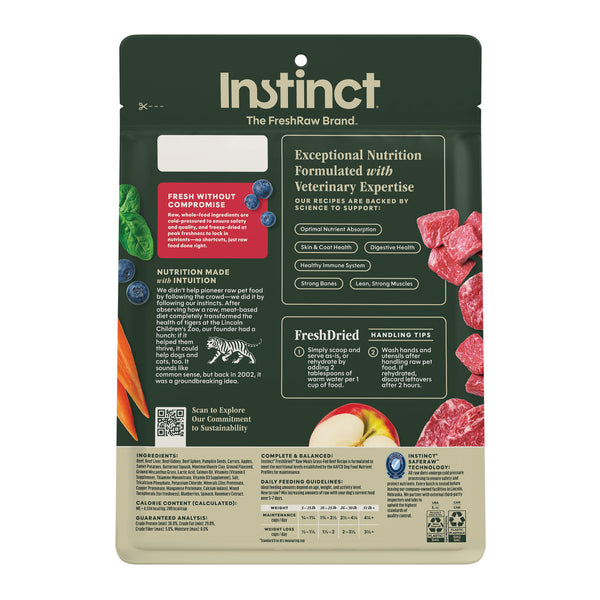 Instinct Raw Meals Real Beef Recipe Freeze-Dried Dog Food