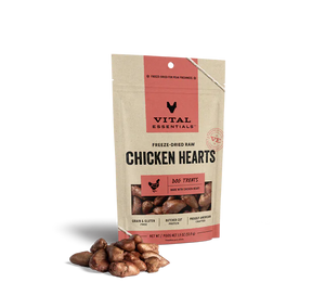 Vital Essentials Freeze-Dried Raw Chicken Hearts Dog Treats
