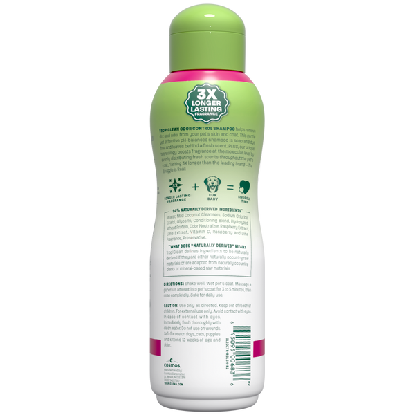 TropiClean Odor Control Pet Shampoo, Raspberry + Lime, 20 oz, additional view 1