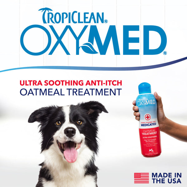 TropiClean OxyMed Medicated Anti-Itch Conditioner, Oatmeal, 20 oz, additional view 2