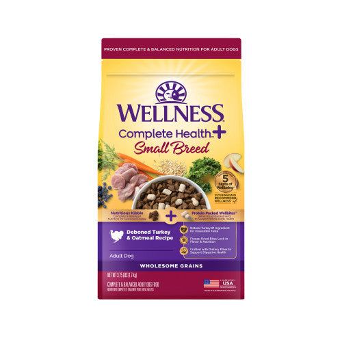 Wellness Complete Health+ Small Breed Turkey & Oatmeal Dry Dog Food