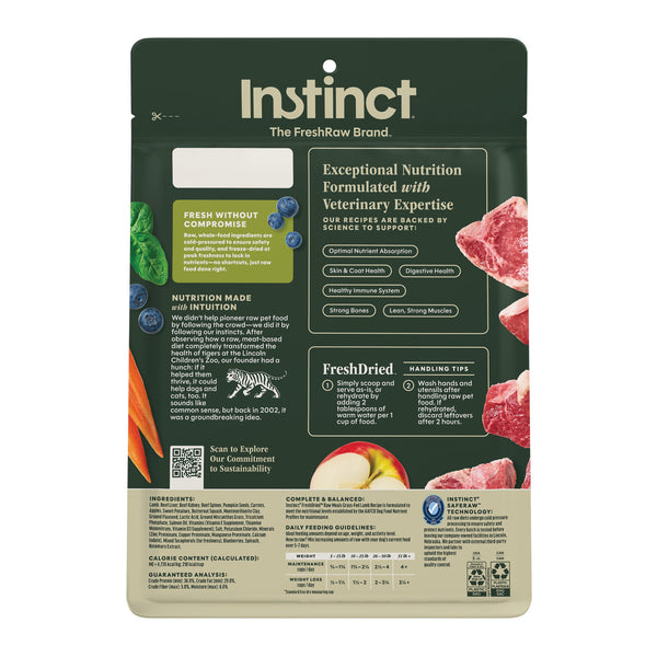 Instinct Raw Meals Cage-Free Lamb Recipe Freeze-Dried Dog Food