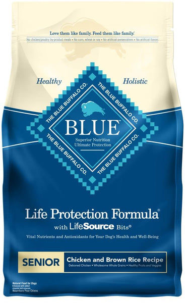 Blue Buffalo Life Protection Natural Chicken & Brown Rice Recipe Senior Dry Dog Food