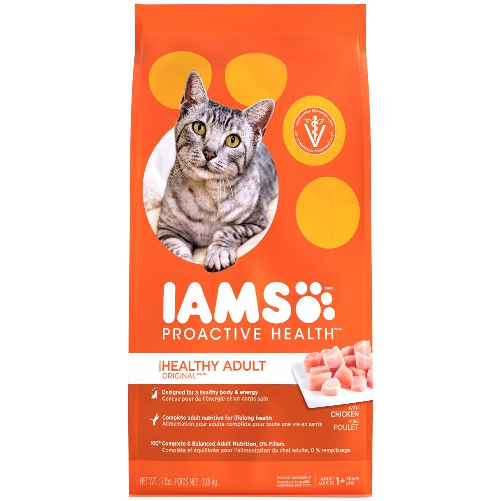 Iams Proactive Health Adult Original with Chicken Dry Cat Food Front of Bag