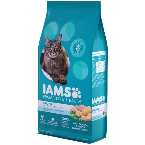 Iams Indoor Hairball Weight Control Dry Cat Food  Side