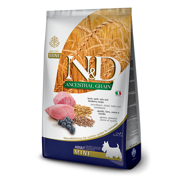 Farmina N&D Ancestral Grain Lamb & Blueberry Mini Adult Dry Dog Food
