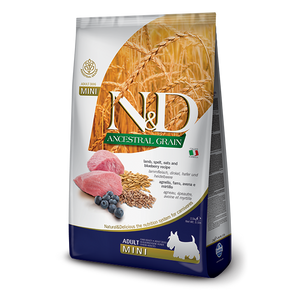 Farmina N&D Ancestral Grain Lamb & Blueberry Mini Adult Dry Dog Food