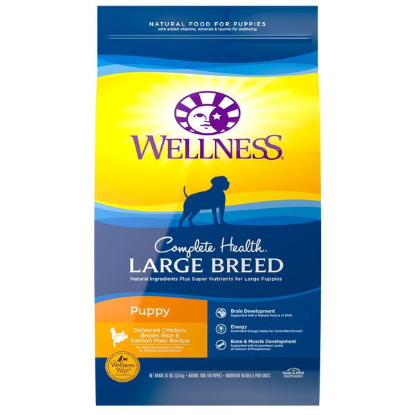 Wellness Complete Health Natural Large Breed Puppy Chicken Brown Rice