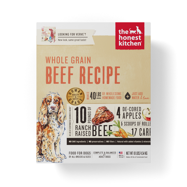 The Honest Kitchen Whole Grain Beef Recipe Dehydrated Dog Food