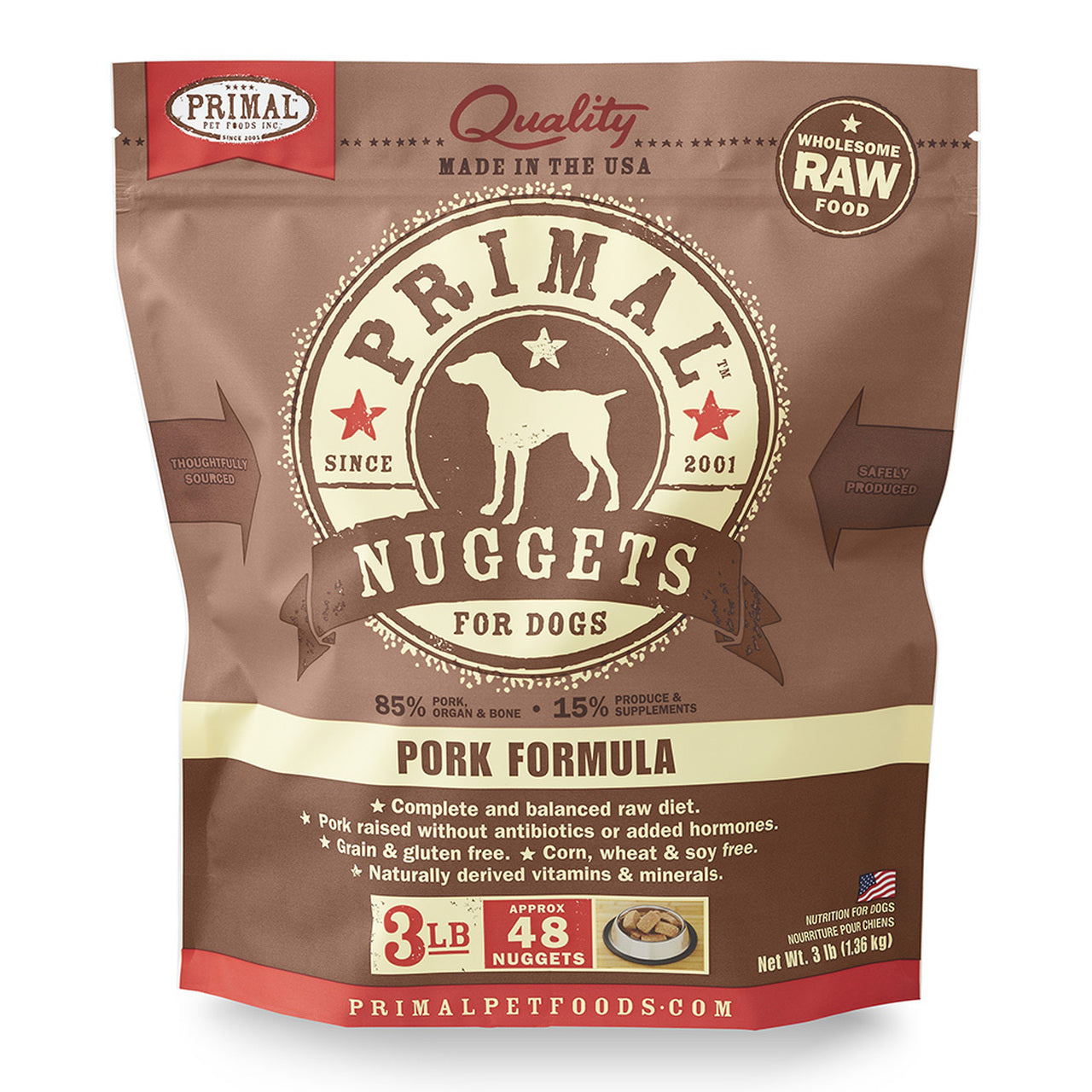 Primal Pork Nuggets Frozen Dog Food