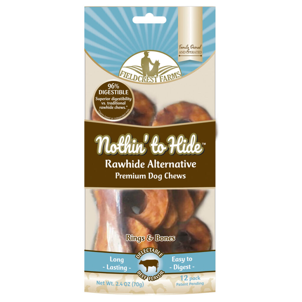 Fieldcrest Farms Nothin' to Hide Rawhide Alternative Beef Rings and Bones