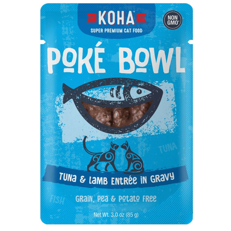 KOHA Poké Bowl Tuna & Lamb in Gravy Wet Cat Food