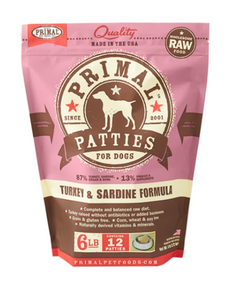 Primal Frozen Turkey & Sardine Patties