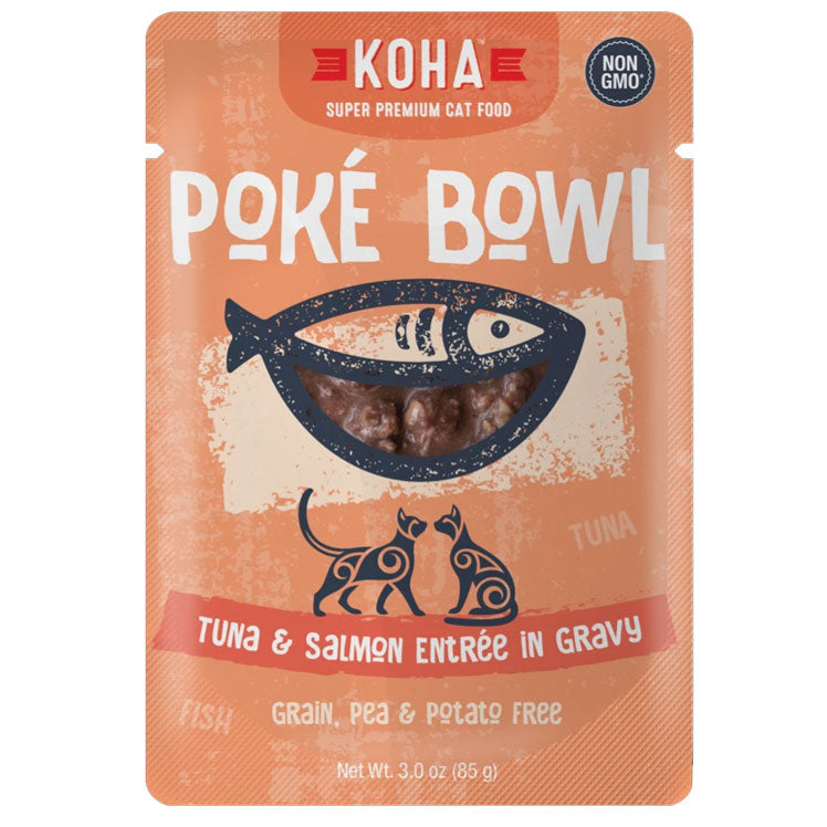 KOHA Poké Bowl Tuna & Salmon in Gravy Wet Cat Food