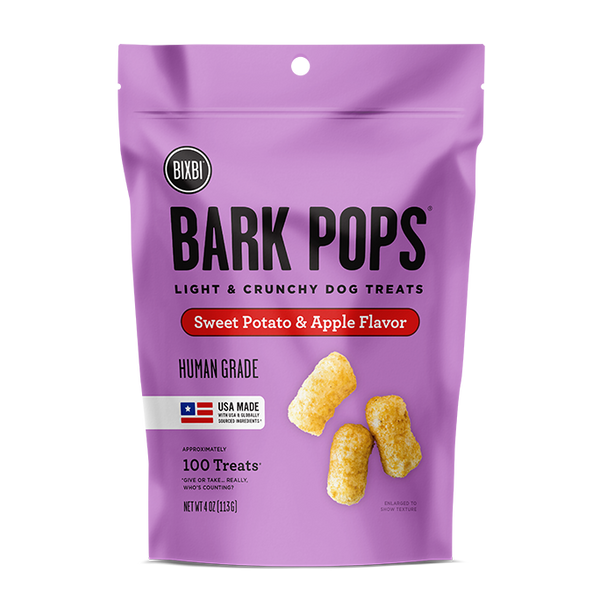 Bixbi Pet Bark Pops Sweet Potato & Apple Flavor Light & Crunchy Dog Treats