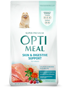 Opti Meal Skin & Digestive Support Adult Toy Breed Salmon & Brown Rice Recipe