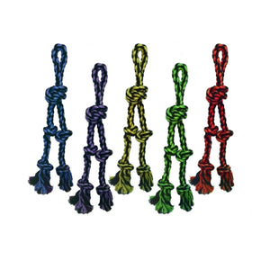 MultiPet Nuts for Knots Rope Tug with Two Danglers Dog Toy