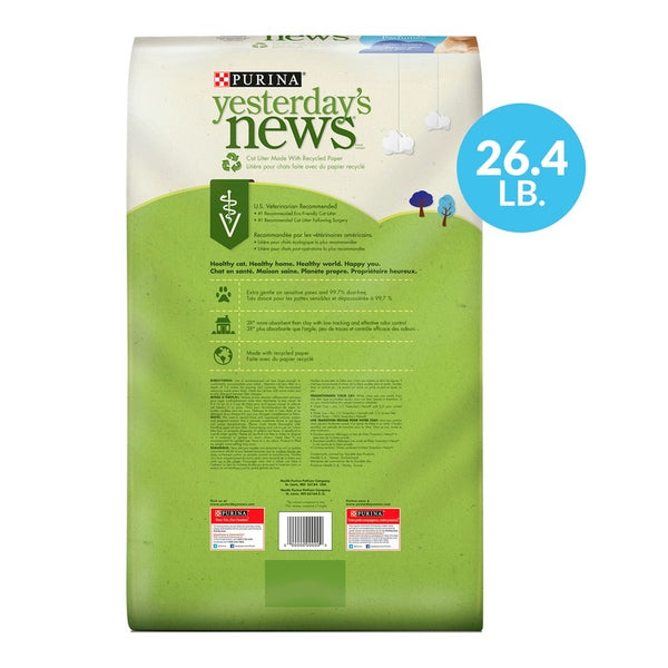 Yesterday's News Soft Texture Fresh Scent Litter, back of package