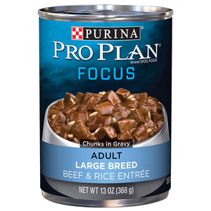 Pro Plan Focus Large Breed Adult Beef & Rice Wet Dog Food