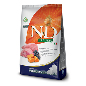 Farmina N&D Pumpkin Grain Free Lamb & Blueberry Medium & Maxi Puppy Dry Dog Food