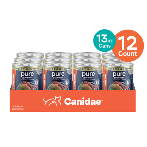 Canidae PURE Grain Free, Limited Ingredient Wet Dog Food, Duck and Turkey, 13oz 
