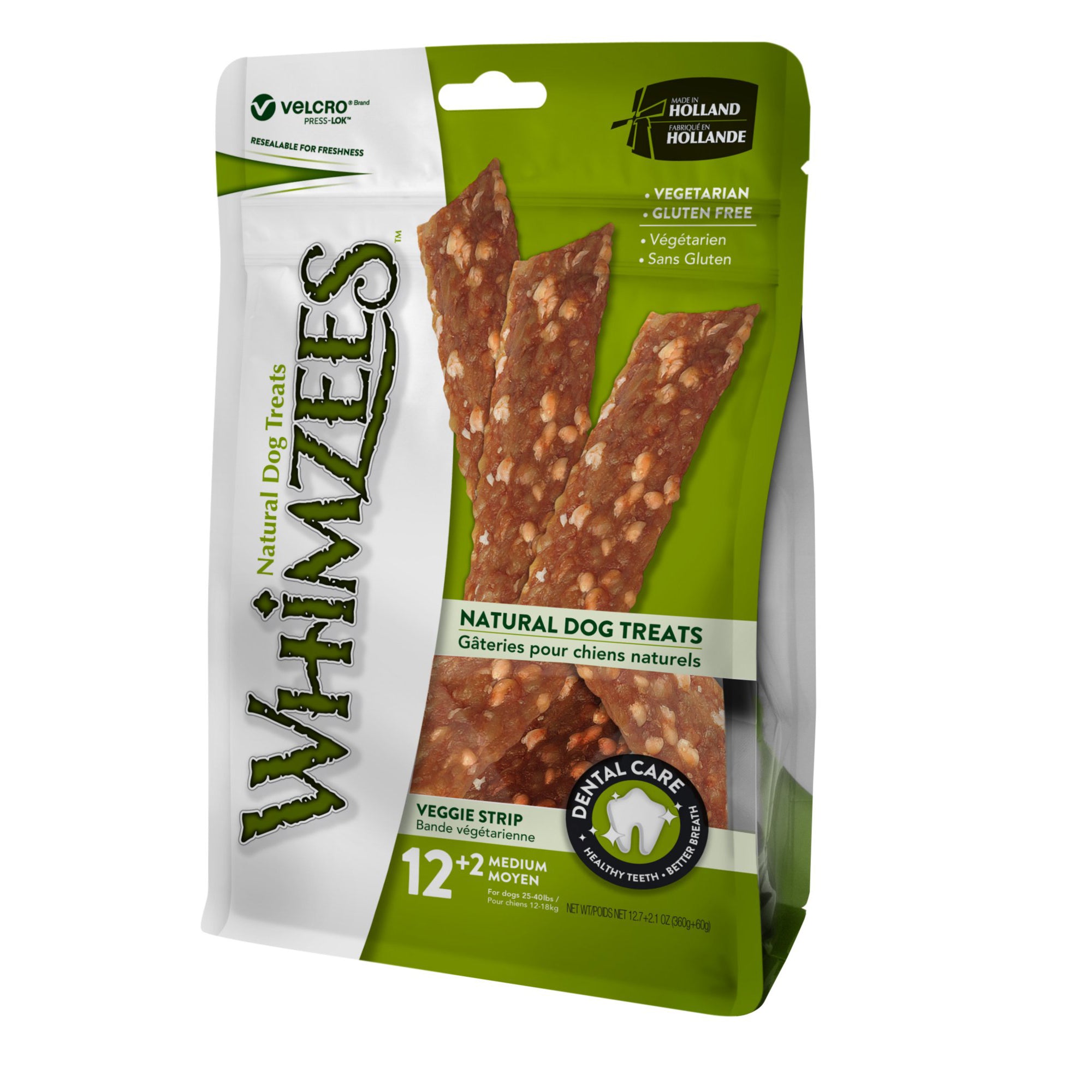 Whimzees 14 oz. Value Pack Veggie Strips - Medium (for dogs 25-40 lbs.)