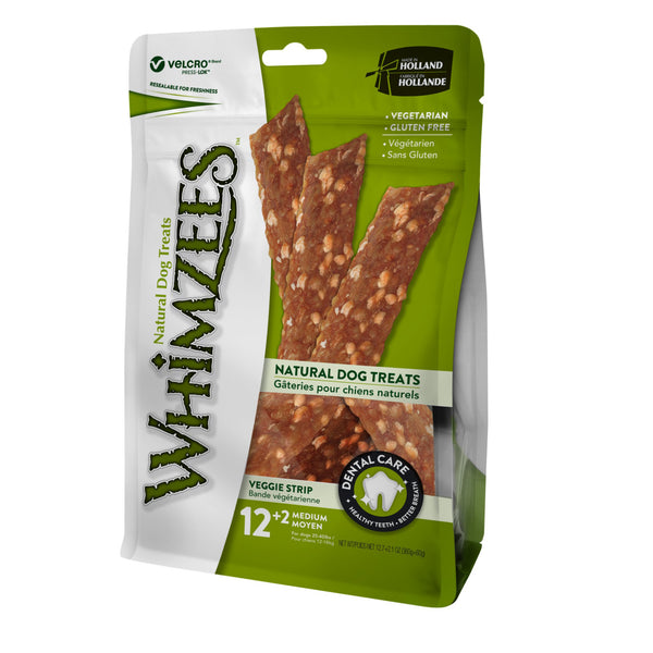 Whimzees 14 oz. Value Pack Veggie Strips - Medium (for dogs 25-40 lbs.)