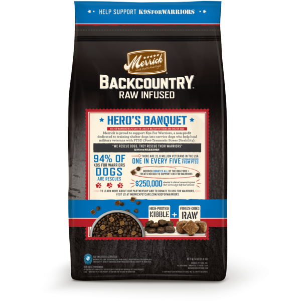 Merrick Backcountry Grain Free Hero's Banquet Dry Dog Food Back