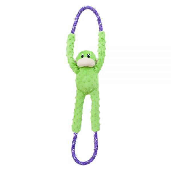 ZippyPaws Monkey RopeTugz Plush Dog Toy, green color option